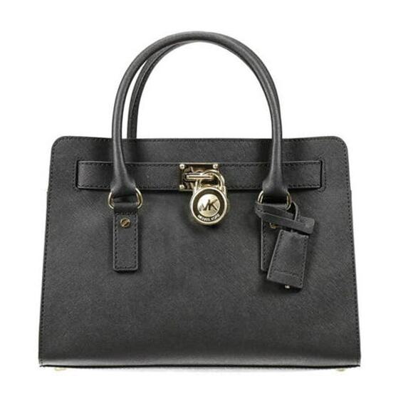 Michael Kors Hamilton Saffiano Bag Black - Picture 2 of 12